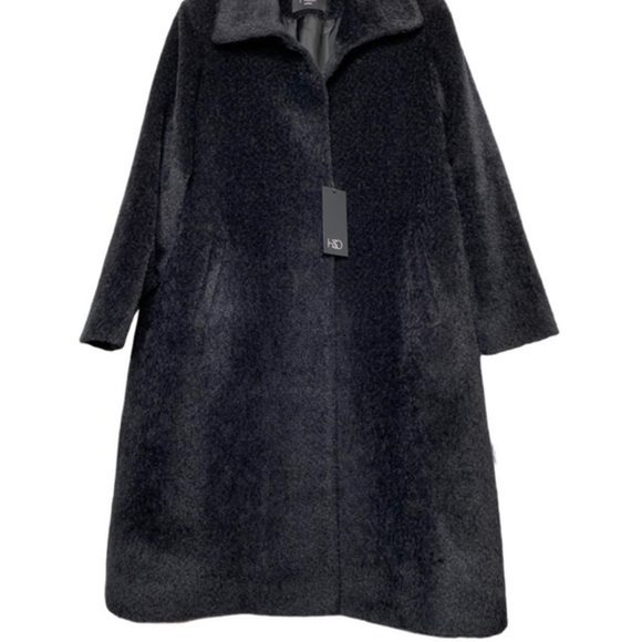 HiSo Canada Nordstrom Wool and Alpaca Blend Long Luxury Coat Black NWT - Picture 5 of 15